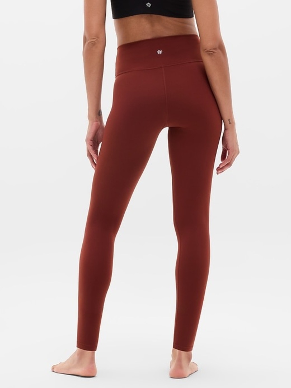 Athleta High-Rise Rust Red-Brown 7/8 Leggings. Machine Wash. Large.